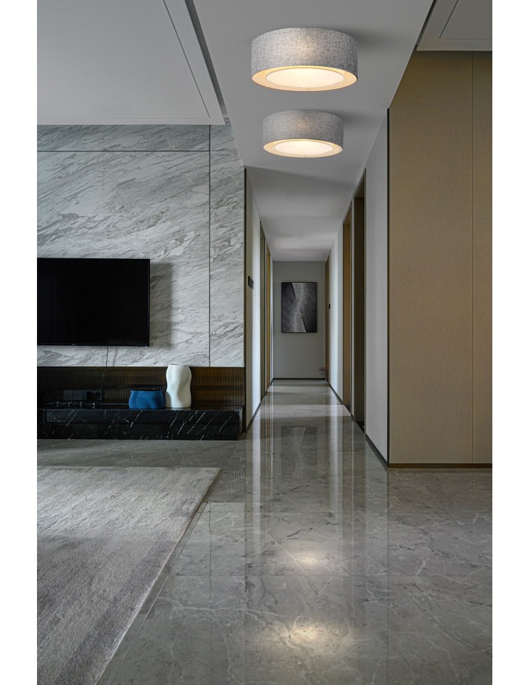Ceiling lamps with lampshade - Maytoni Bergamo 3xE27 60W ceiling light MOD613CL-04GR chrome - product kolory-swiatla.pl 2