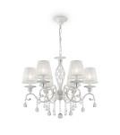 Chandelier with lampshade - Maytoni Grace 6xE14 40W chandelier ARM247-06-G white and gold - product 2