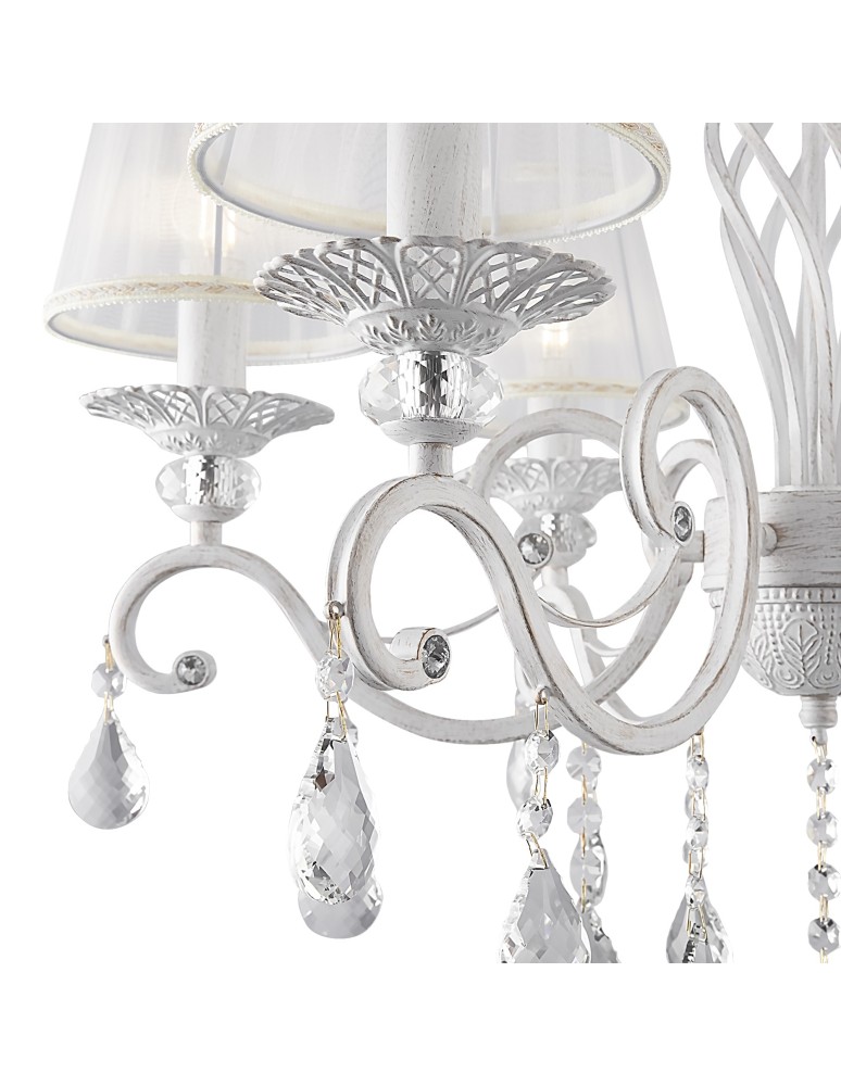 Chandelier with lampshade - Maytoni Grace 6xE14 40W chandelier ARM247-06-G white and gold - product kolory-swiatla.pl 3