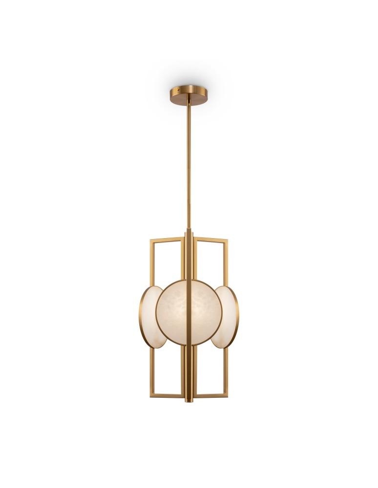 Geometric chandeliers - Maytoni Marmo Pendant E14 3x40W Gold MOD099PL-03G - product kolory-swiatla.pl 1