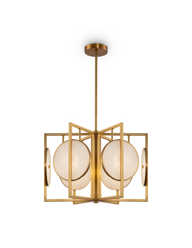 Geometric chandeliers - Maytoni Marmo Pendant E14 6x40W Gold MOD099PL-06G - product kolory-swiatla.pl 1