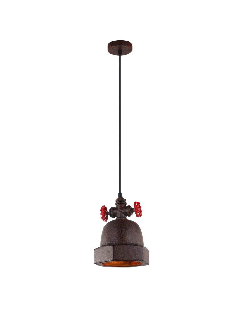 Lampy wiszące - ITALUX Cappo 1x60W E27 230V RDZAWY MDM-2836/1 RUST Wisząca - produkt kolory-swiatla.pl 1