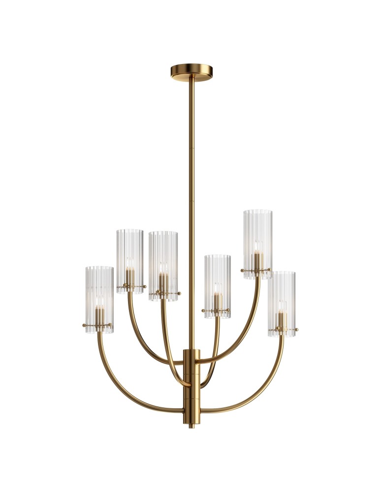 Modern chandeliers - Maytoni Arco Pendant G9 6x40W Brass MOD223PL-06BS - product kolory-swiatla.pl 1