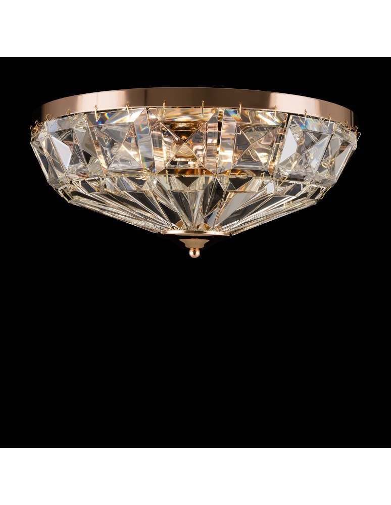 Ceiling lamps with crystals - Maytoni Facet Ceiling E14 4x60W Gold MOD094CL-04G - product kolory-swiatla.pl 2