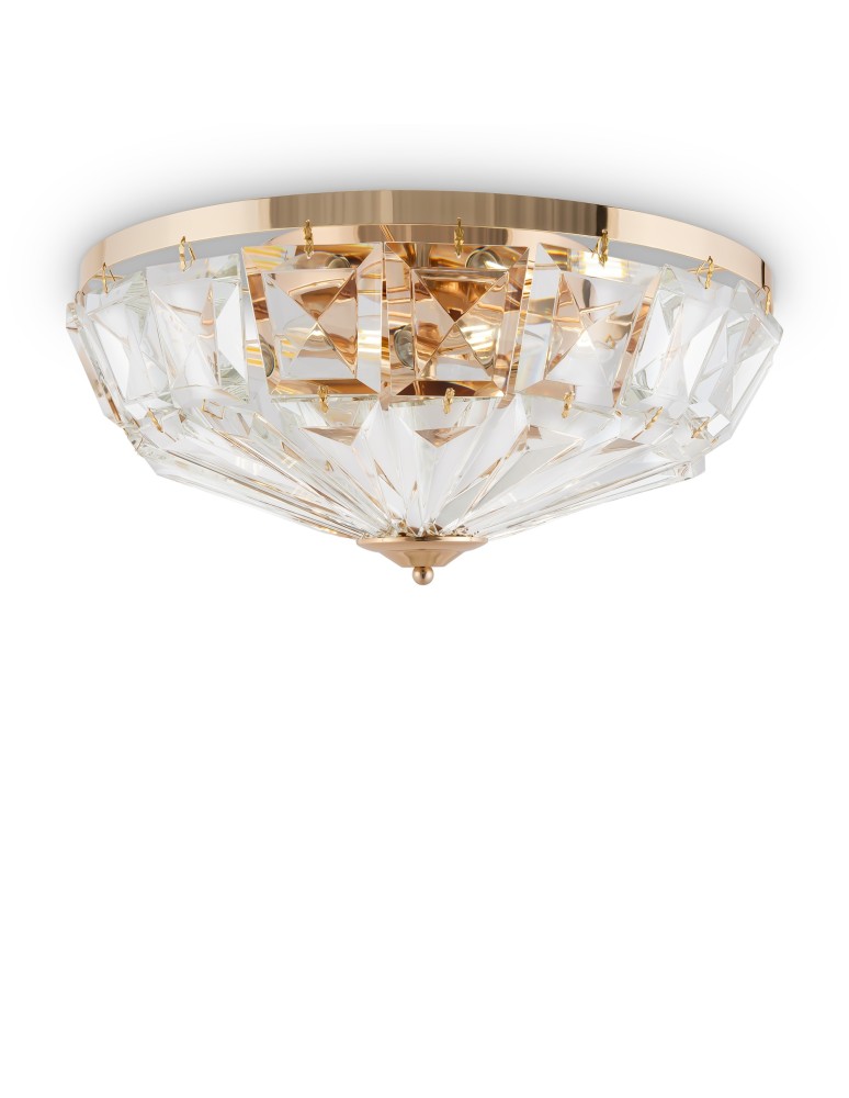 Ceiling lamps with crystals - Maytoni Facet Ceiling E14 6x60W Gold MOD094CL-06G - product kolory-swiatla.pl 1
