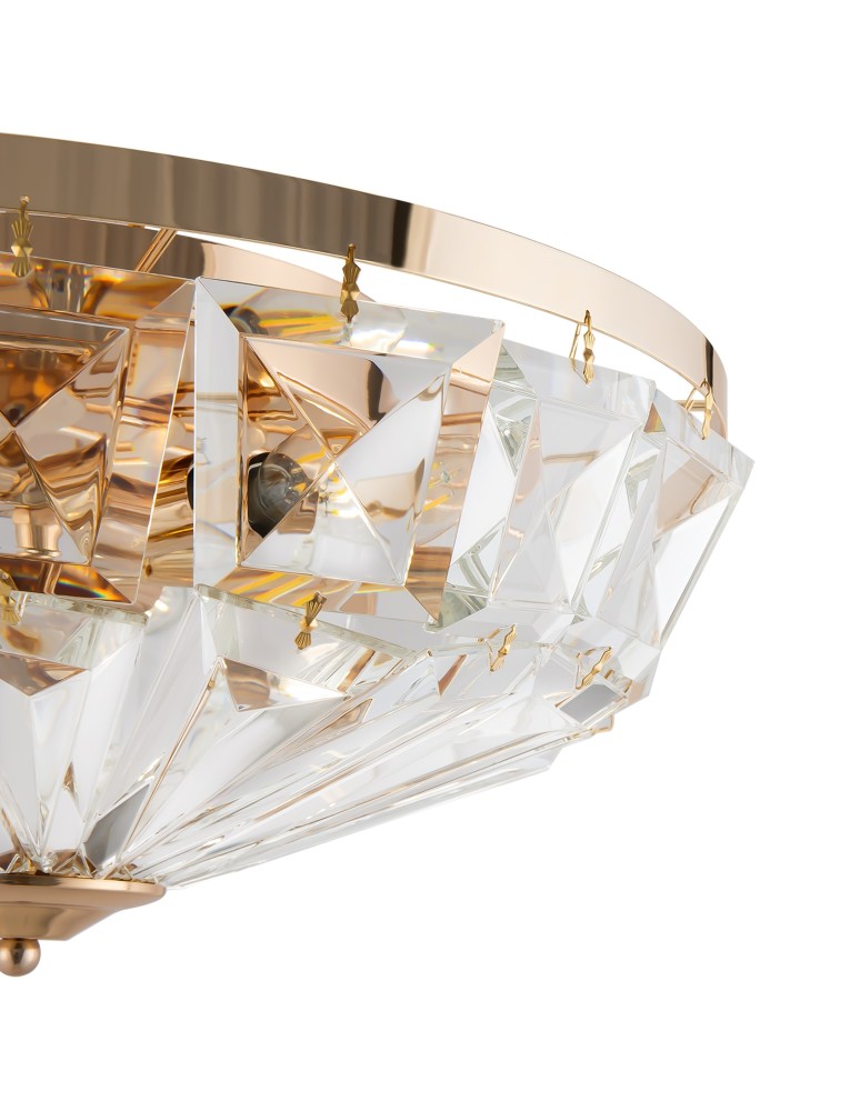 Ceiling lamps with crystals - Maytoni Facet Ceiling E14 6x60W Gold MOD094CL-06G - product kolory-swiatla.pl 4