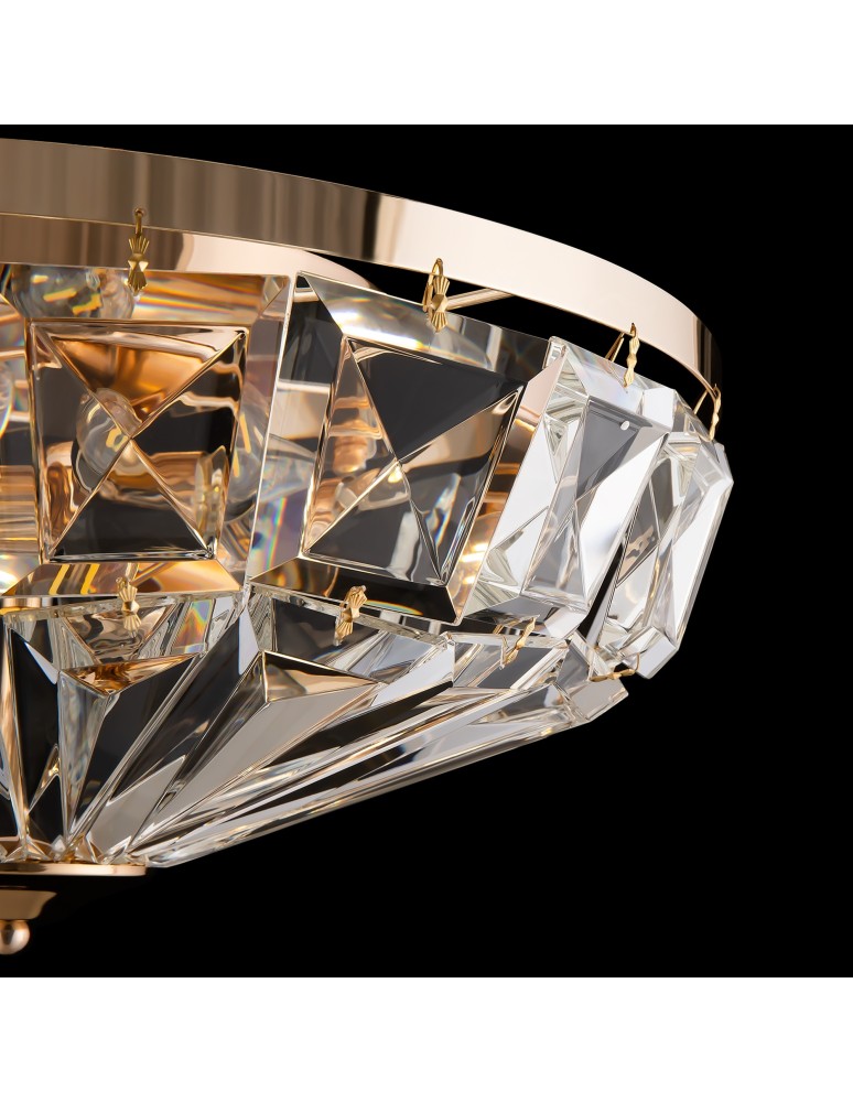Ceiling lamps with crystals - Maytoni Facet Ceiling E14 6x60W Gold MOD094CL-06G - product kolory-swiatla.pl 5