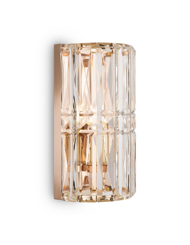 Glamour wall lamps - Maytoni Facet Wall Mounted E14 1x60W Gold MOD094WL-01G - product kolory-swiatla.pl 3