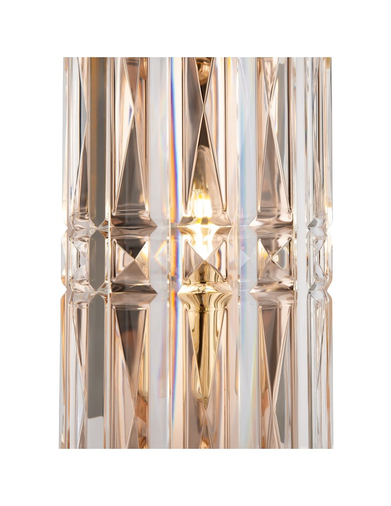 Glamour wall lamps - Maytoni Facet Wall Mounted E14 1x60W Gold MOD094WL-01G - product kolory-swiatla.pl 4