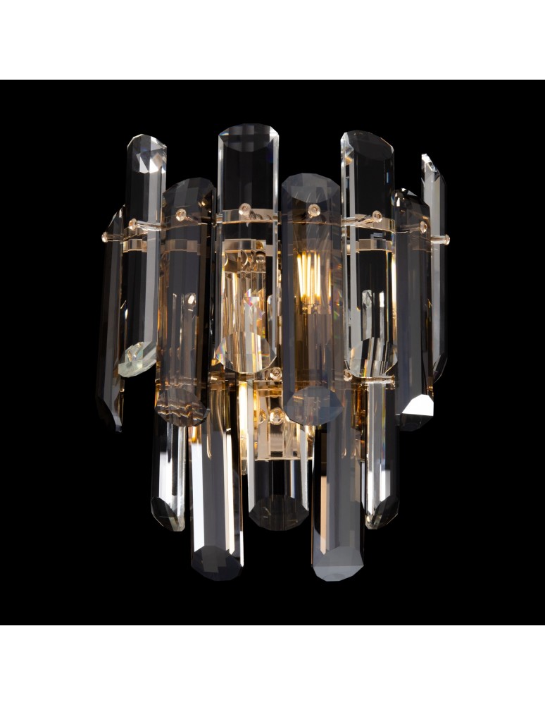 Glamour wall lamps - Maytoni Flare Wall Mounted E14 2x40W Gold DIA200WL-02G - product kolory-swiatla.pl 2