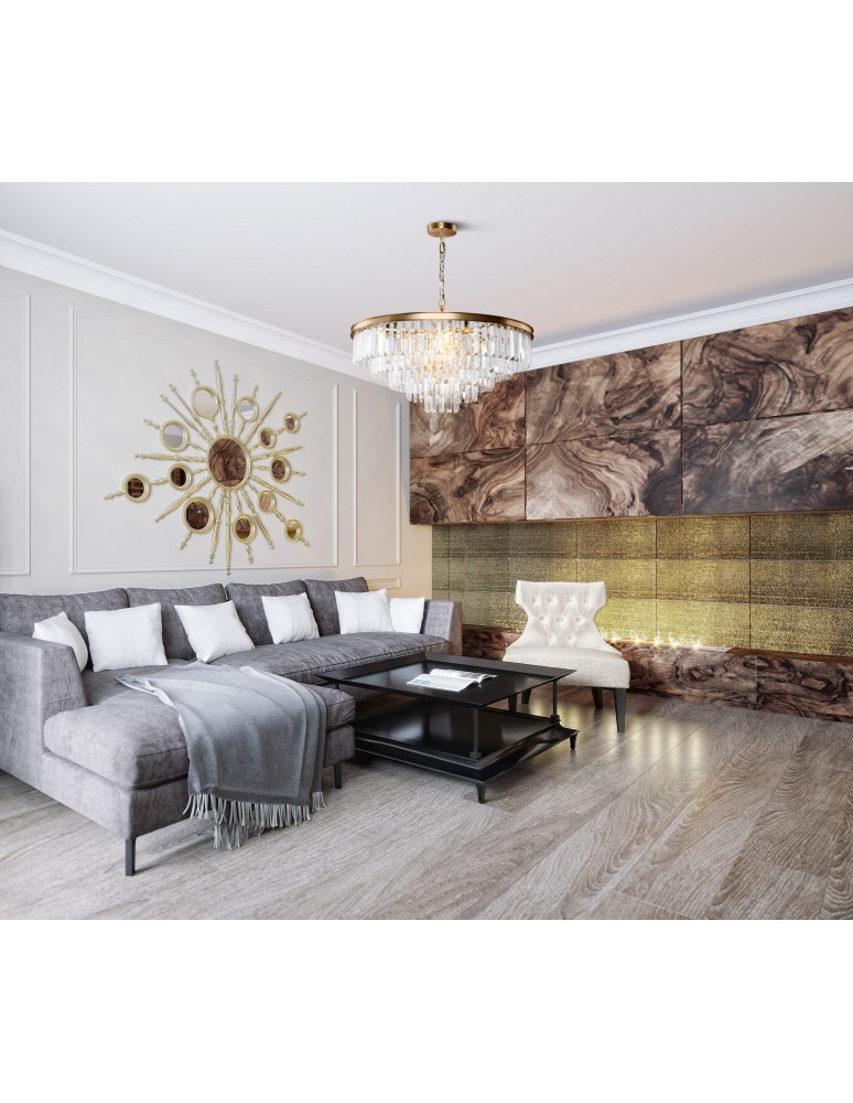 Glamour chandeliers - Maytoni Revero Pendant E14 12x40W Brass MOD085PL-12BS - product kolory-swiatla.pl 2
