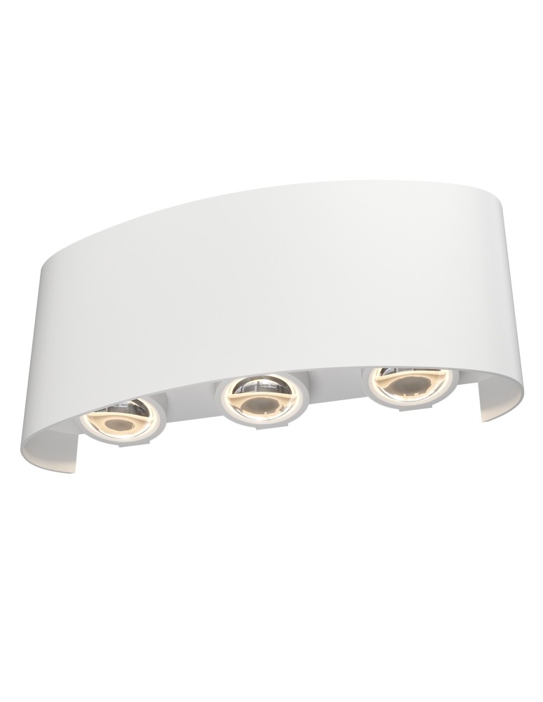 Kinkiety zewnętrzne - Maytoni Strato Ścienna LED 6W 3000K 594lm Biały  O417WL-L6W3K - produkt kolory-swiatla.pl 3