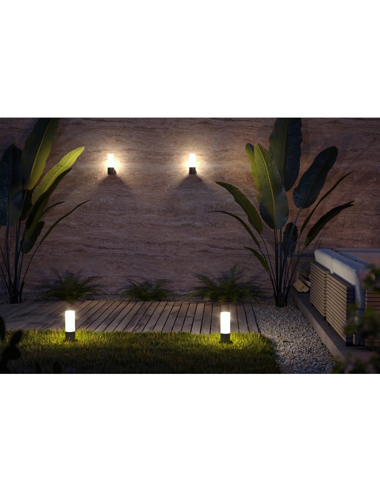 Standing garden lamps - Maytoni Willis Outdoor/Garden E27 1x60W Grey O418FL-01GR - product kolory-swiatla.pl 2