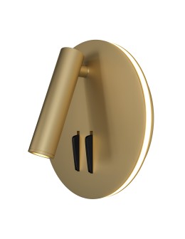 Maytoni Ios 176 Ścienna LED 6.9W 3032K 689lm Złoty Matowy C176-WL-01-6W-MG