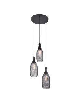 ITALUX Julienne 3x60W E27 230V Black MDM-2547/3 Pendant