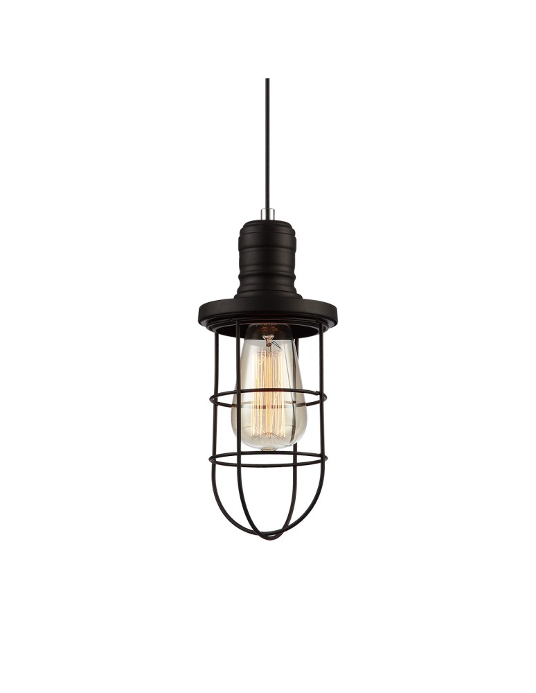 Loft pendant lamps - ITALUX Synthia 1x60W E27 230V Black MDM2273-1 Pendant - product kolory-swiatla.pl 2