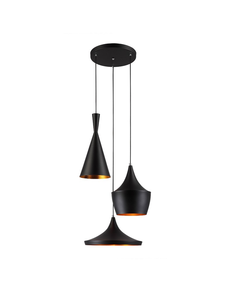 ITALUX Pedro 3x60W E27 230V Czarny MDM2436/3B Wisząca