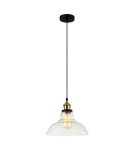 Pendant lamps - ITALUX Hubert 1x60W E27 230V Black/Gold MDM-2381/1 Pendant - product 1