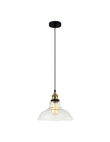 ITALUX Hubert 1x60W E27 230V Black/Gold MDM-2381/1 Pendant