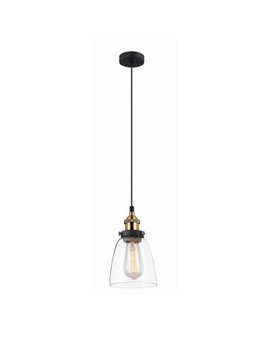 ITALUX Francis 1x60W E27 230V Black/Gold MDM-2563/1 Pendant