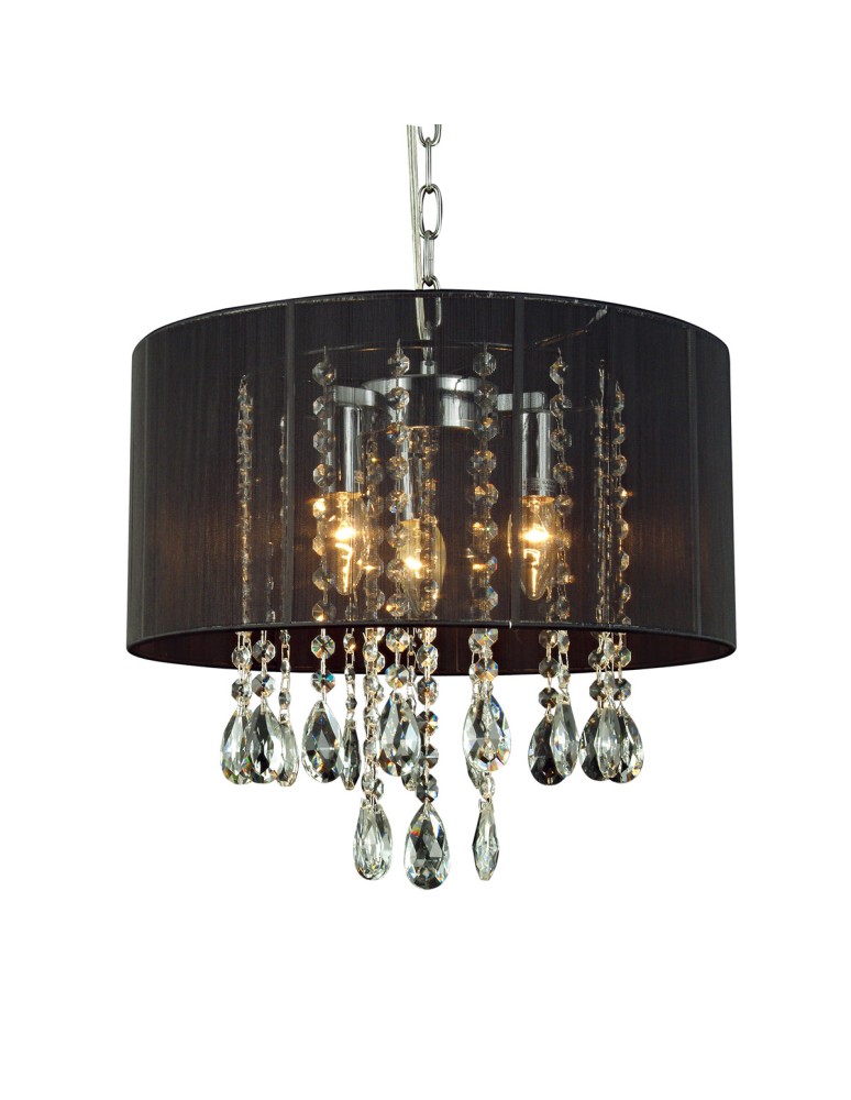 Glamour chandeliers - ITALUX Essence 3x40W E14 230V Black L.9262/3P Pendant. - product kolory-swiatla.pl 1