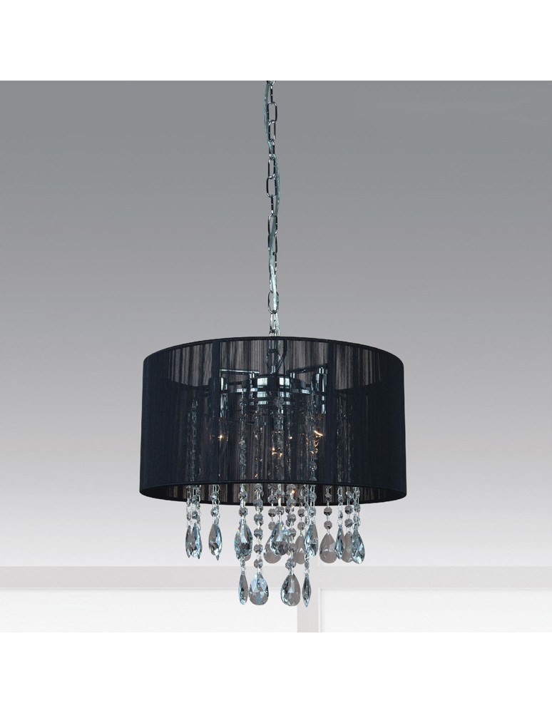 Glamour chandeliers - ITALUX Essence 3x40W E14 230V Black L.9262/3P Pendant. - product kolory-swiatla.pl 2