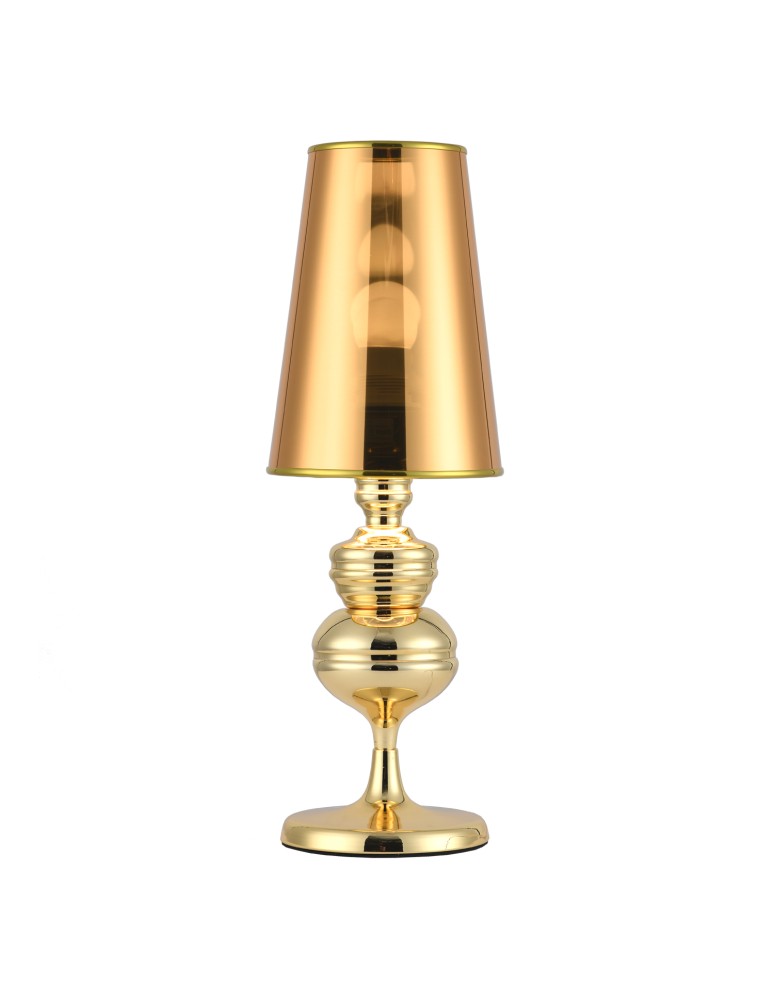 Table lamps with lampshade - Step into Design QUEEN gold 18 cm table lamp     - product kolory-swiatla.pl 2
