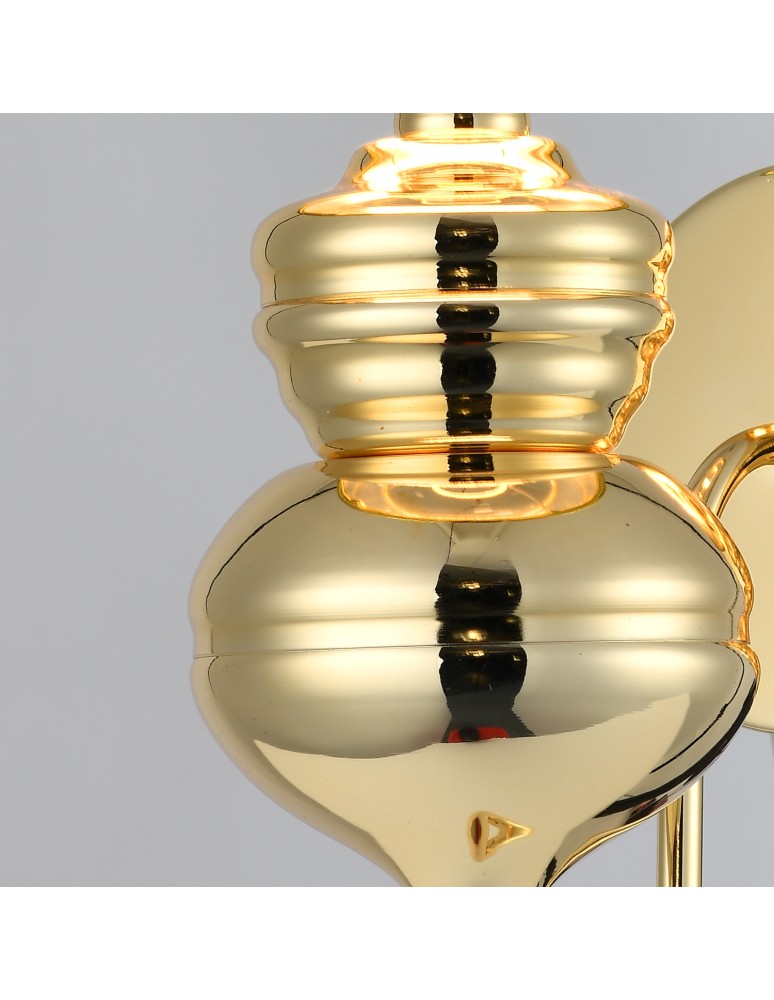 Wall lamps with lampshade - Step into Design QUEEN gold 18 cm wall lamp.      - product kolory-swiatla.pl 4