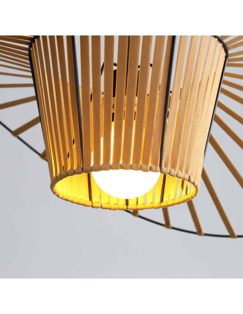 Designer pendant lamps - Step into Design SOMBRERO hat pendant lamp beige 80 cm   - product kolory-swiatla.pl 4
