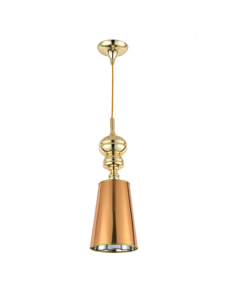Pendant lamps - Step into Design QUEEN-1 gold 18 cm pendant lamp     - product kolory-swiatla.pl 1