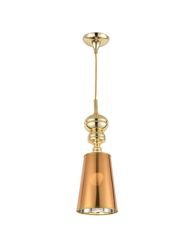 Pendant lamps - Step into Design QUEEN-1 gold 18 cm pendant lamp     - product kolory-swiatla.pl 2