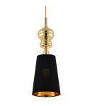Pendant lamps - Step into Design QUEEN-1 gold black 18 cm pendant lamp     - product 1