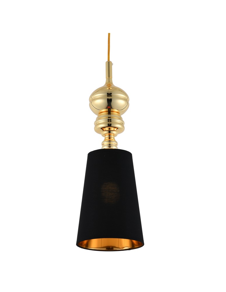 Pendant lamps - Step into Design QUEEN-1 gold black 18 cm pendant lamp     - product kolory-swiatla.pl 1