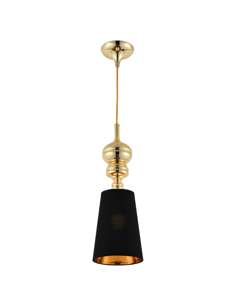 Pendant lamps - Step into Design QUEEN-1 gold black 18 cm pendant lamp     - product kolory-swiatla.pl 2