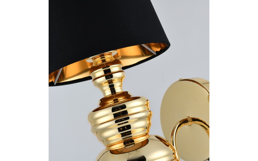 Step into Design Lampa ścienna QUEEN złoto czarna 18 cm 