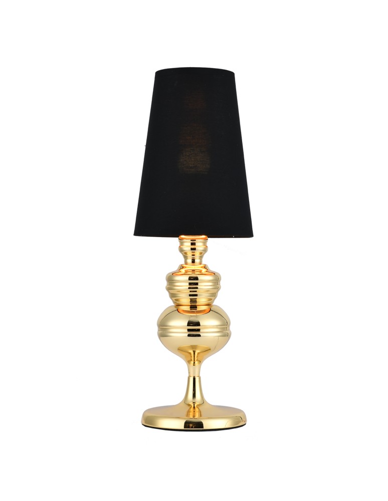 Designer table lamps - Step into Design QUEEN table lamp gold black 18 cm   - product kolory-swiatla.pl 1
