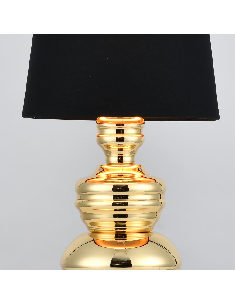 Designer table lamps - Step into Design QUEEN table lamp gold black 18 cm   - product kolory-swiatla.pl 6
