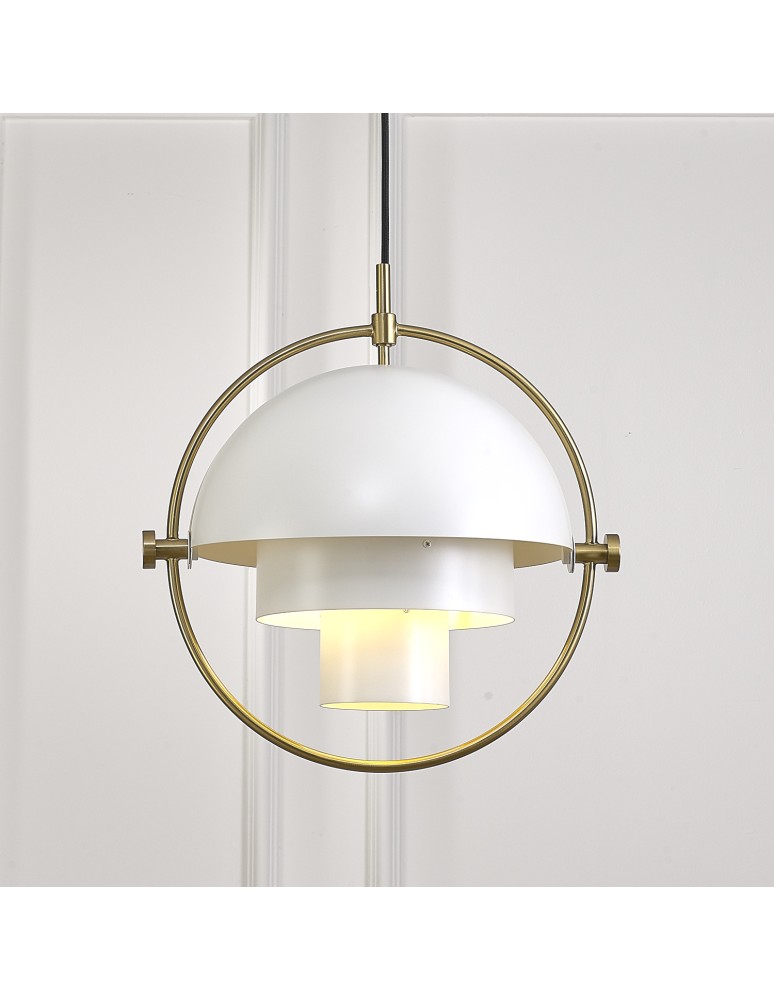 Scandinavian style pendant lamps - Step into Design MOBILE pendant lamp white 38 cm   - product kolory-swiatla.pl 10