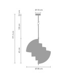 Scandinavian style pendant lamps - Step into Design MOBILE pendant lamp white 38 cm   - product 13