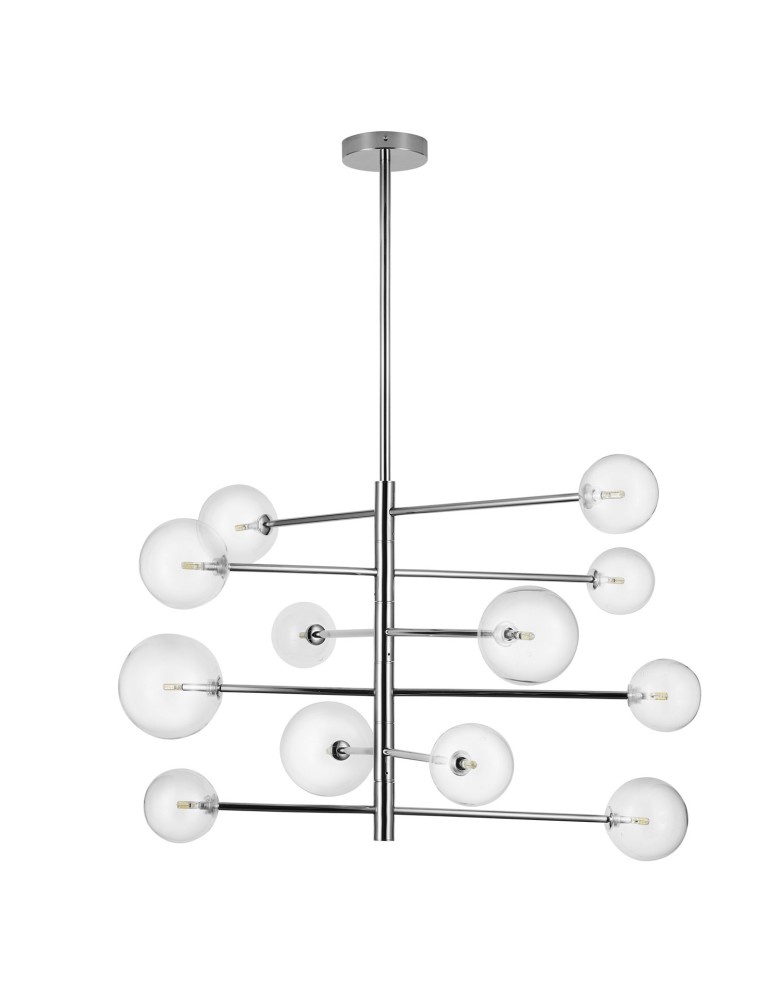 Pendant lamps - Step into Design SOLA chrome 75 cm pendant lamp     - product kolory-swiatla.pl 1