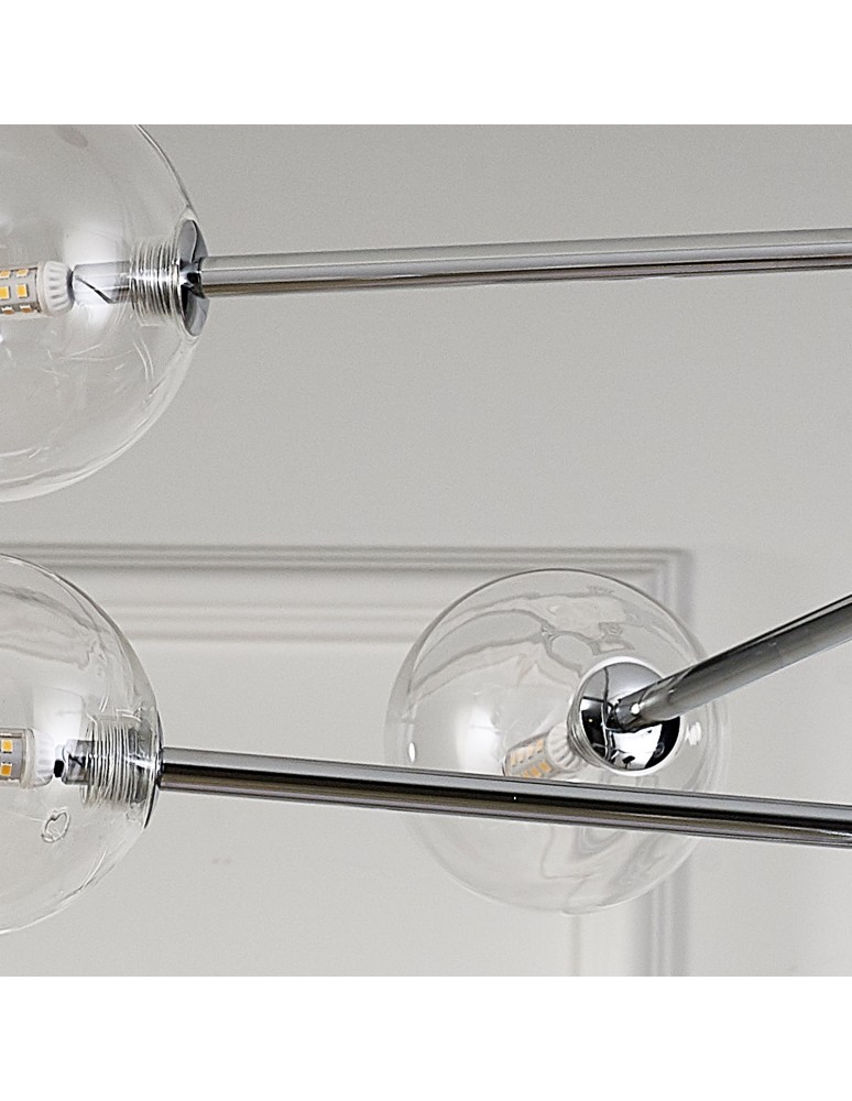 Pendant lamps - Step into Design SOLA chrome 75 cm pendant lamp     - product kolory-swiatla.pl 4