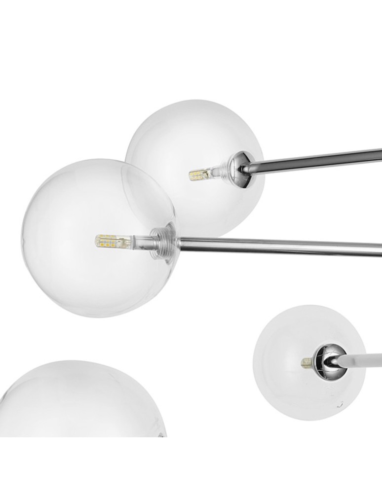 Pendant lamps - Step into Design SOLA chrome 75 cm pendant lamp     - product kolory-swiatla.pl 5