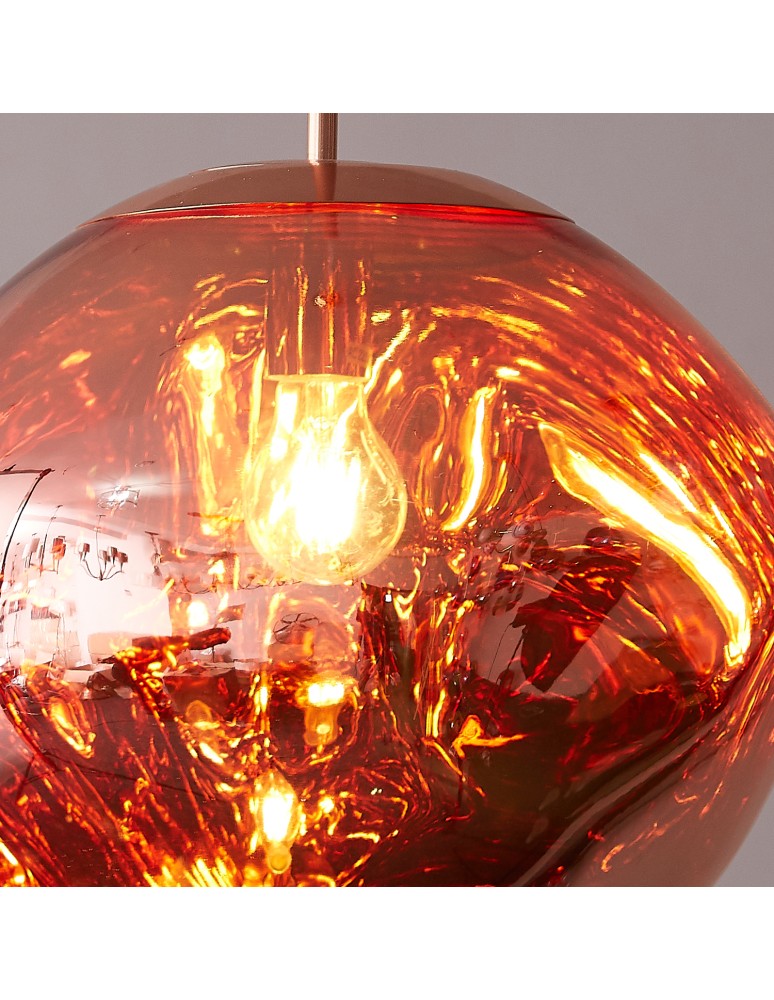 Pendant lamps - Step into Design GLAM M 28 cm copper pendant lamp     - product kolory-swiatla.pl 5