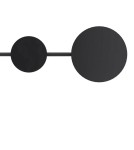 Designer wall lamps - Step into Design CLEX wall lamp - 2 LED black 86 cm   - product 2