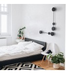 Designer wall lamps - Step into Design CLEX wall lamp - 2 LED black 86 cm   - product 4