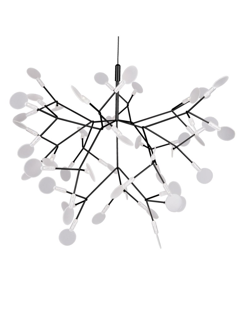Designer pendant lamps - Step into Design CHIC BOTANIC M LED pendant lamp black 98 cm - product kolory-swiatla.pl 1