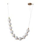 LED pendant lamps - Step into Design CORALLI S white and brass pendant lamp     - product 2