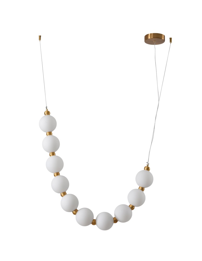 LED pendant lamps - Step into Design CORALLI S white and brass pendant lamp     - product kolory-swiatla.pl 2