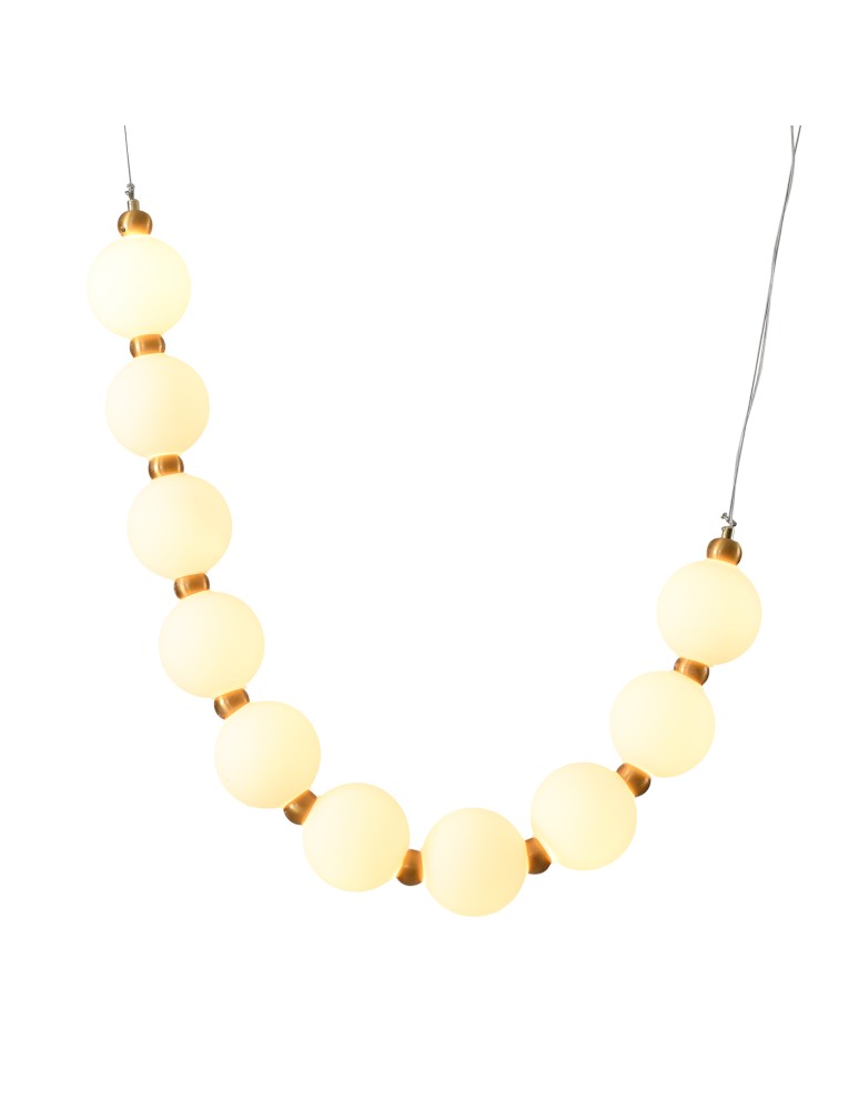 LED pendant lamps - Step into Design CORALLI S white and brass pendant lamp     - product kolory-swiatla.pl 4