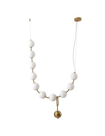 Step into Design CORALLI L white and brass pendant lamp.      - product 2